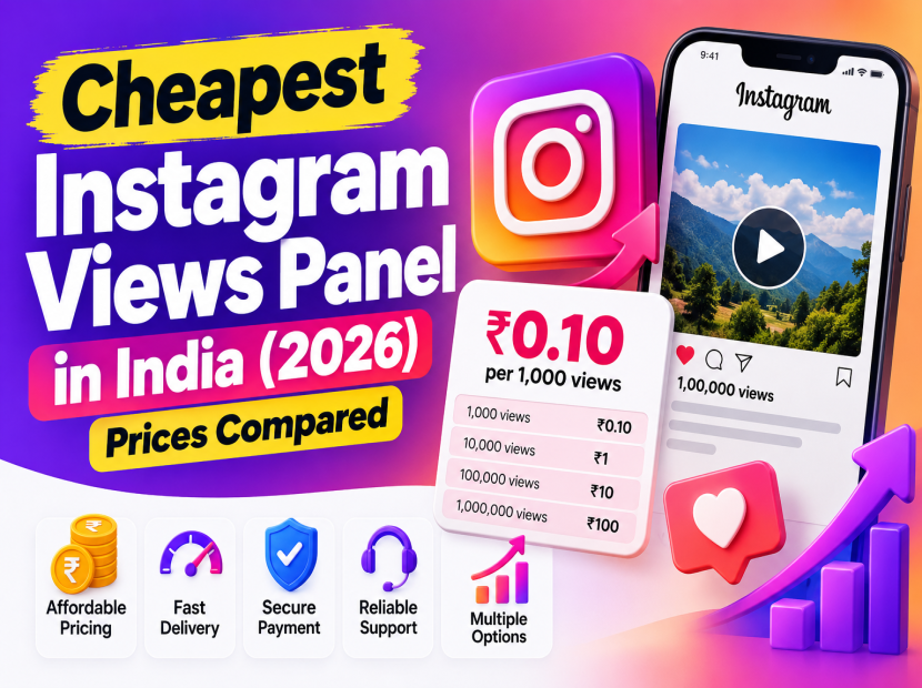 Instagram views panel price comparison in India for 2026
